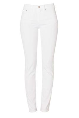 Classic High Rise Denim Slim-Fit Jeans | Optic White